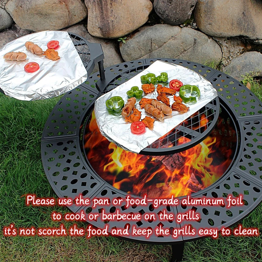 36 Inch Wood Burning Fire Pit with 2 Grills F90316