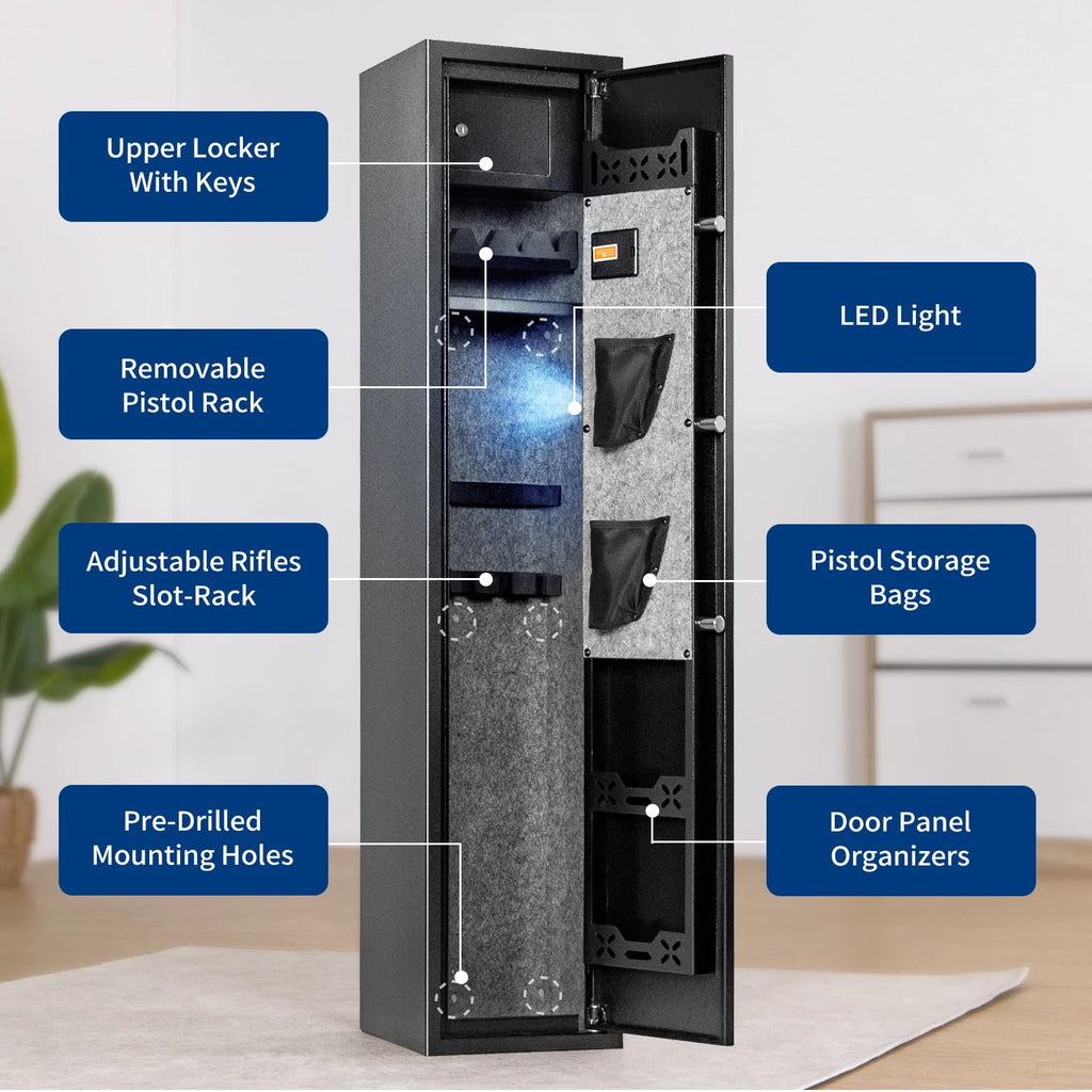 Large Fingerprint Biometric Gun Cabinet N354
