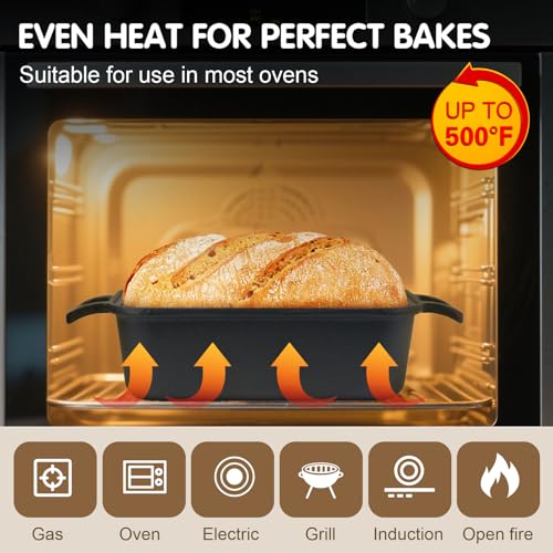 Cast Iron Loaf Pan with Lid 9x5 Inch R288222