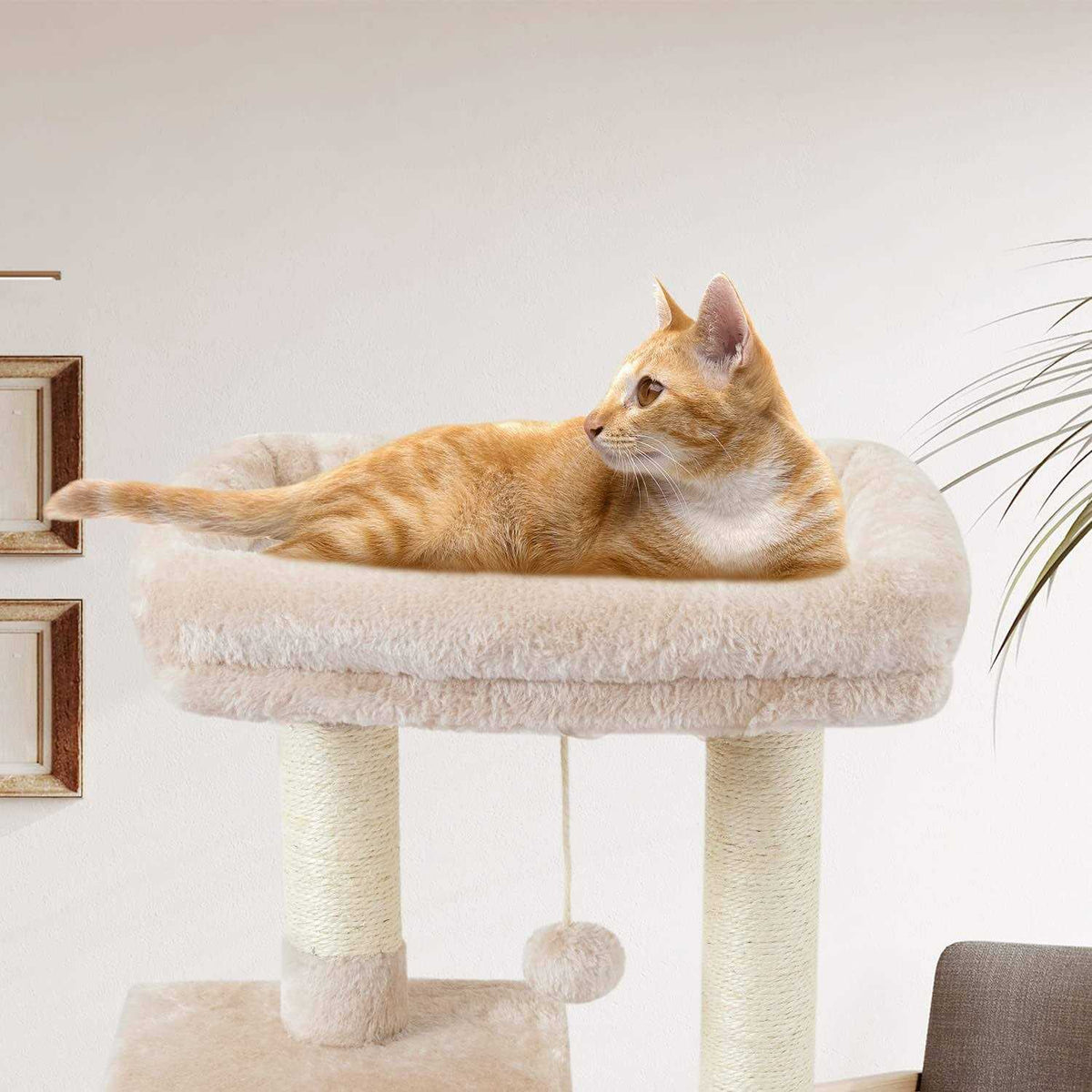 Cat Tree with Scratching Posts and Jump Platform K49512