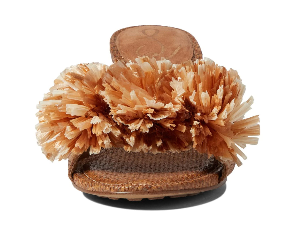 Brown Slip On Block Heeled Mules P24956