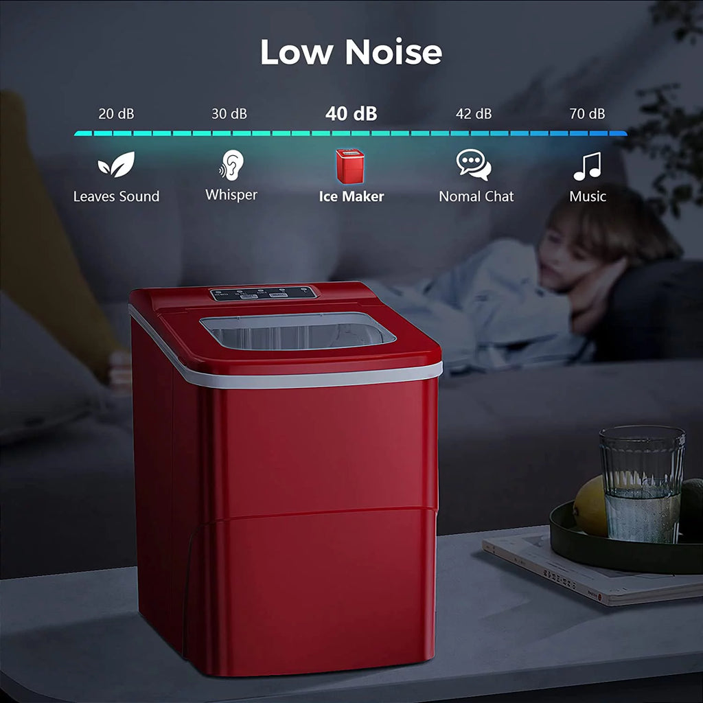 Portable Countertop Ice Maker with Ice Scoop and Basket X230