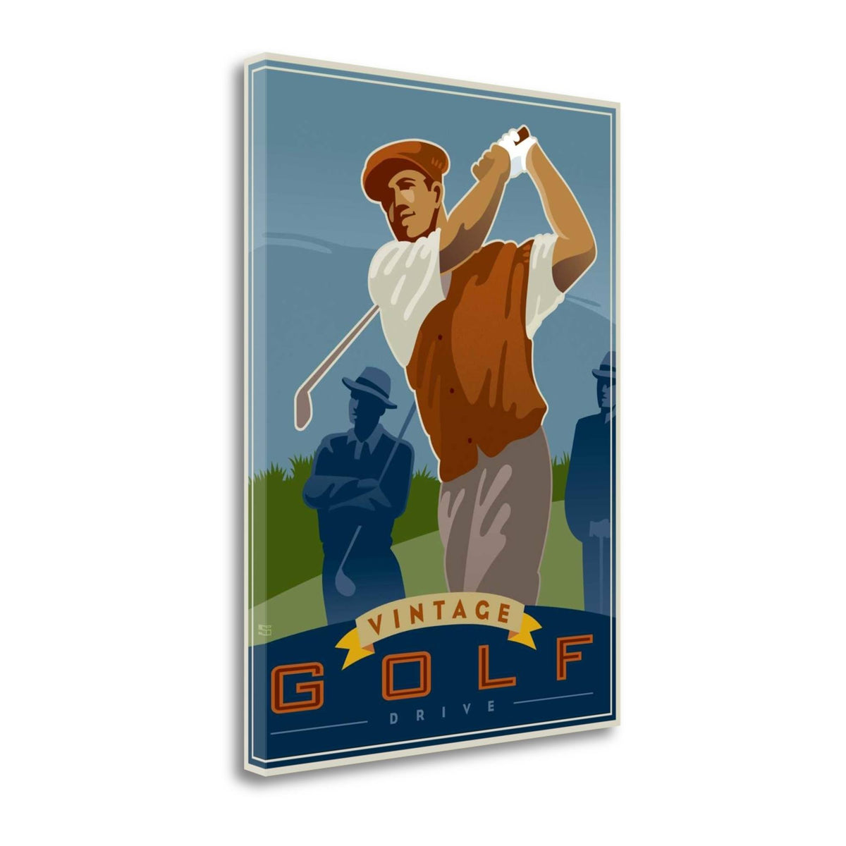 Vintage Golf Giclee Print on Gallery Wrap Canvas C32285
