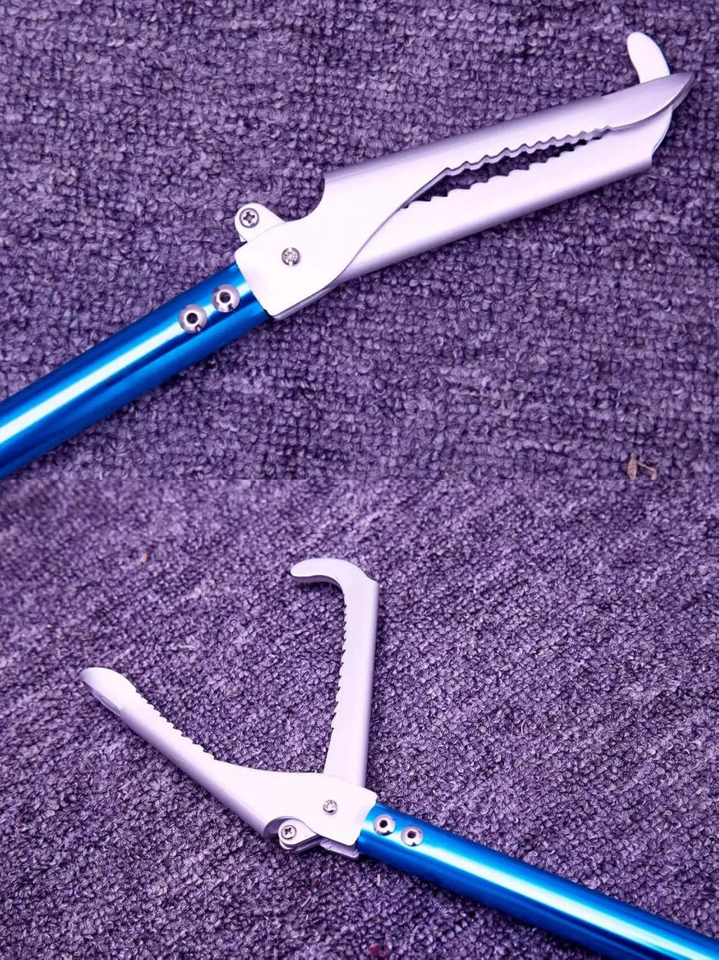 All-Aluminum Alloy Snake Tong Reptile Grabber Wide Jaw Handling Tool with Lock Pack of 2 G770