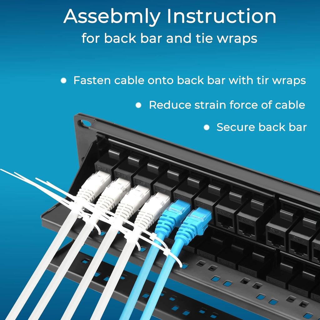48 Port Cat6 UTP 1U Patch Panel P8556