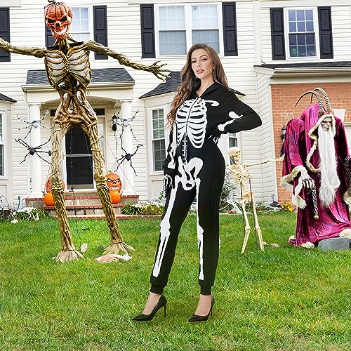 Black Skeleton Onesie Bodysuit with Gloves M3806