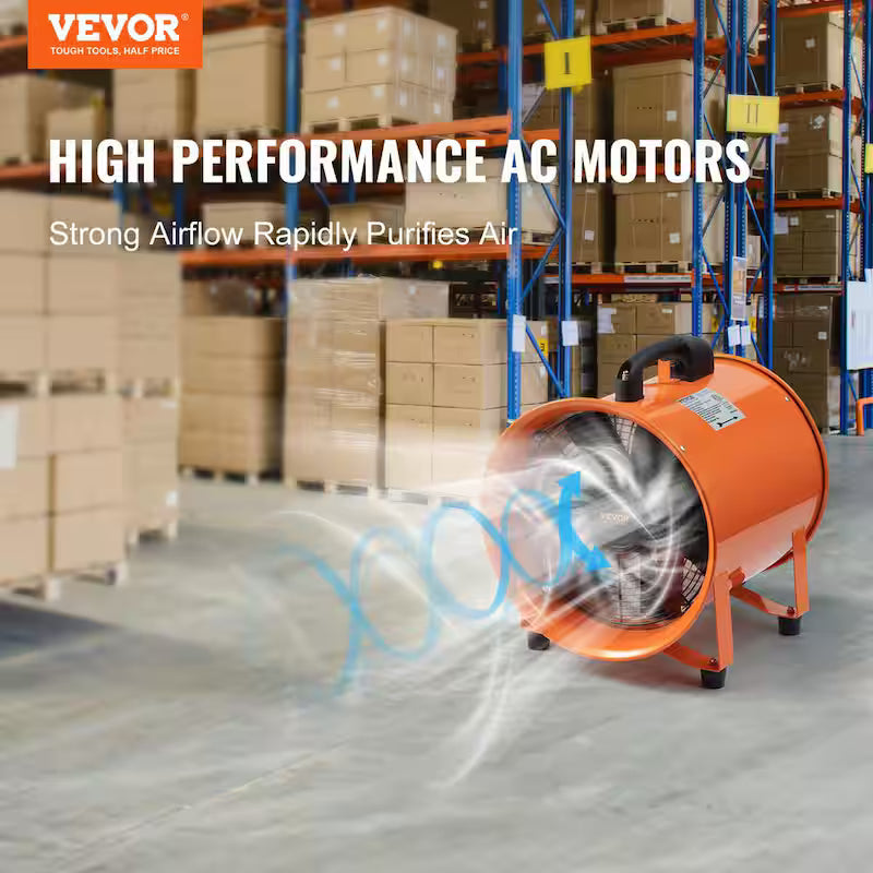 16 in. Heavy Duty Blower Fan with Duct Hose B98629