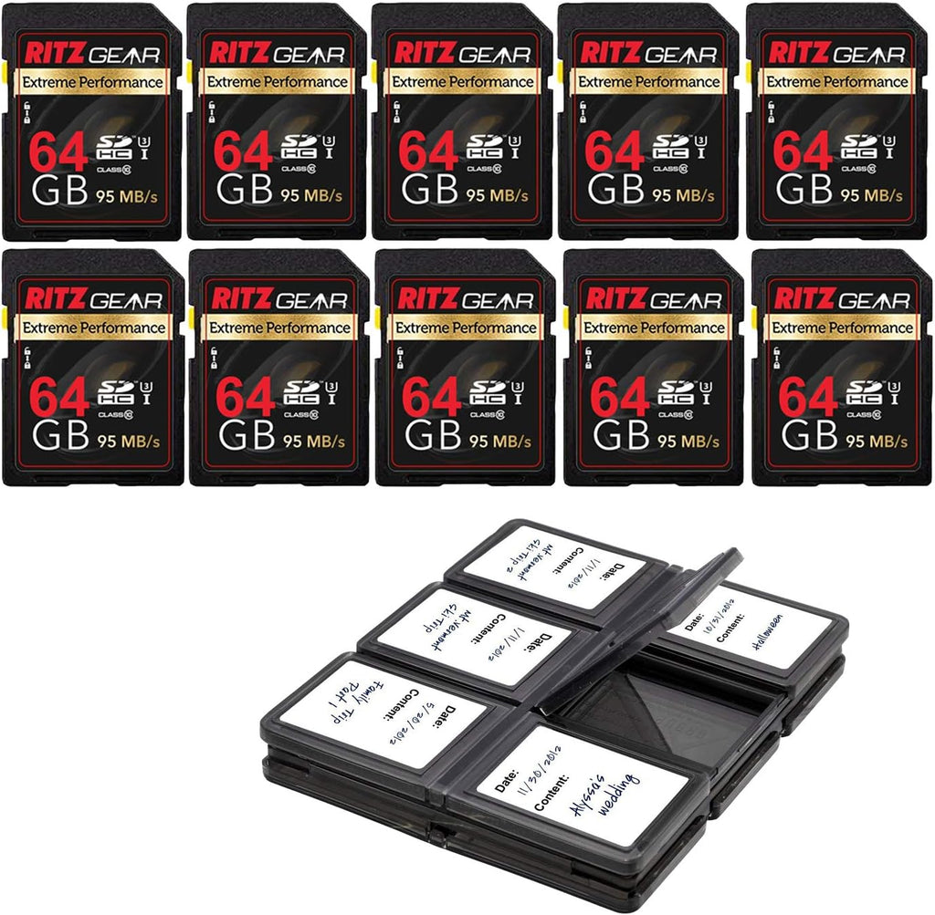64GB UHS-I SDXC Memory Card 3 Units + Holder Pack of 2 X88349