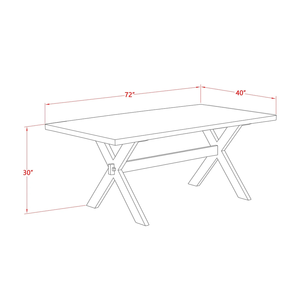 9-Piece Solid Wood Dining Table Set W78094