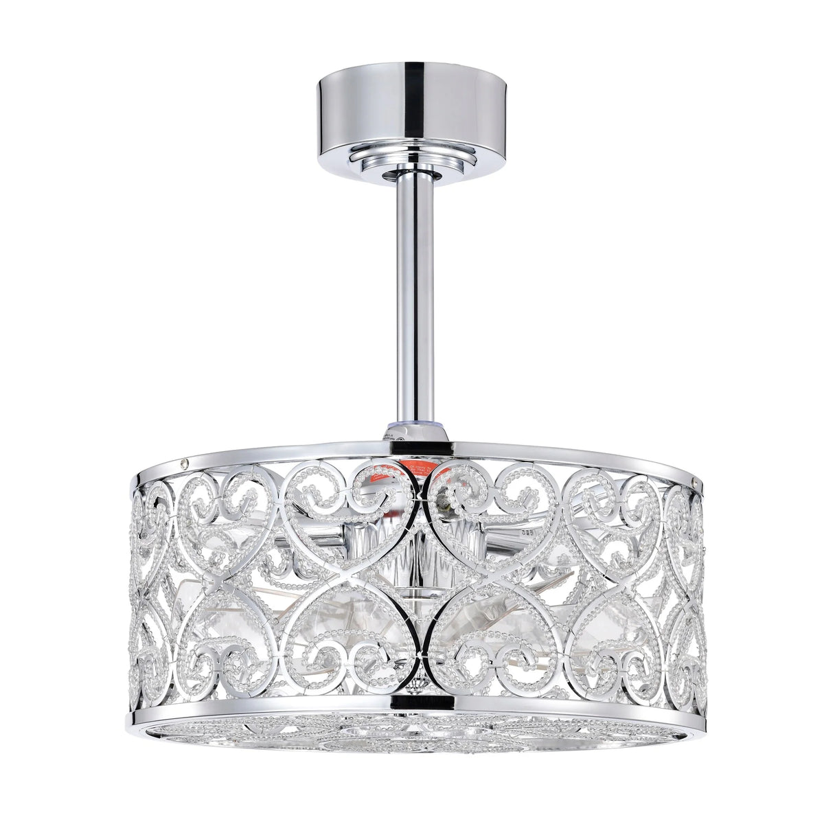16 Inch Chrome Polish Crystal Fandelier J615222
