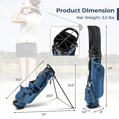 Golf Stand Bag with 4 Way Dividers and 4 Pockets U1883