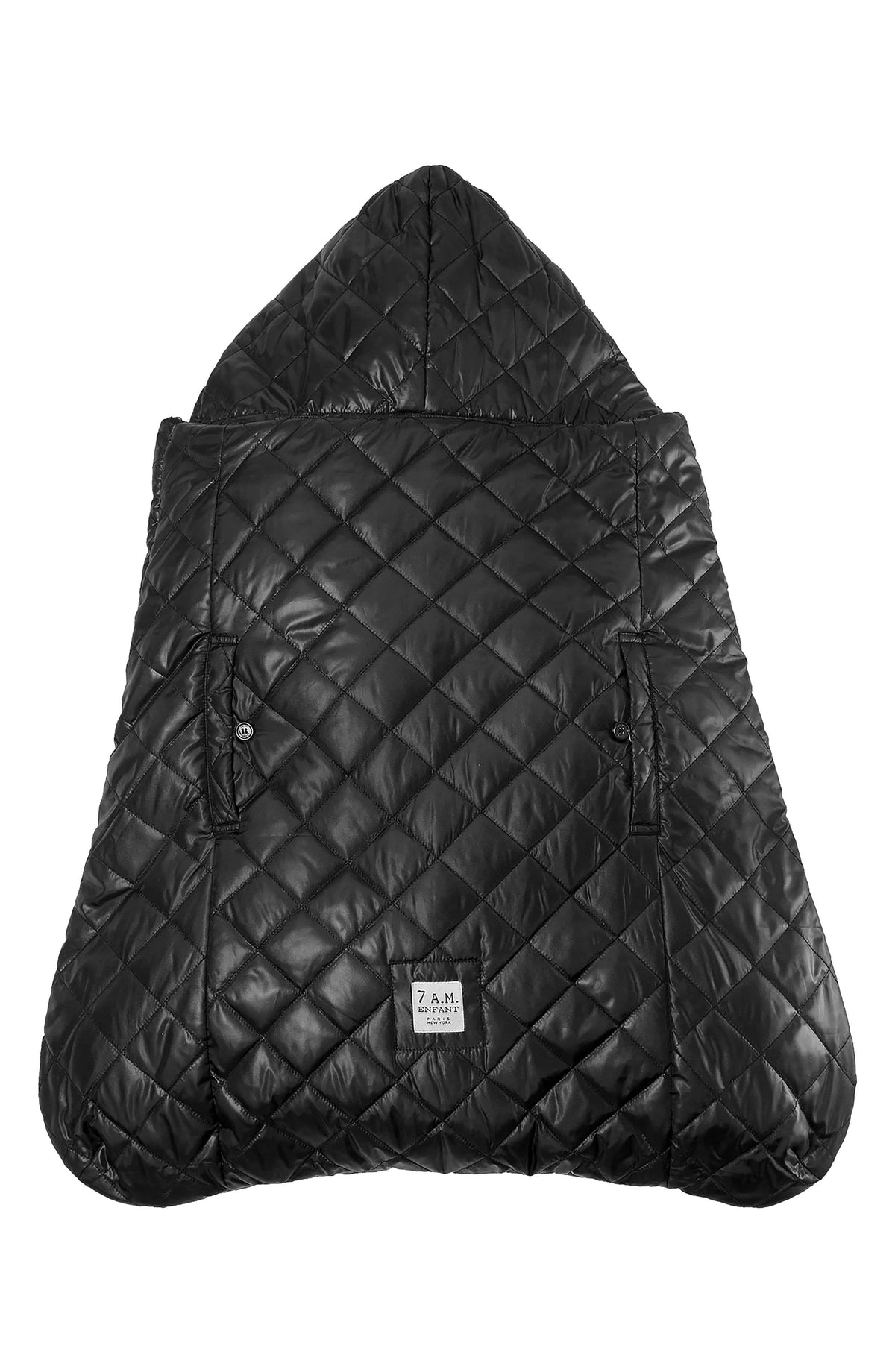 Black Plush Baby Carrier Cover O464925