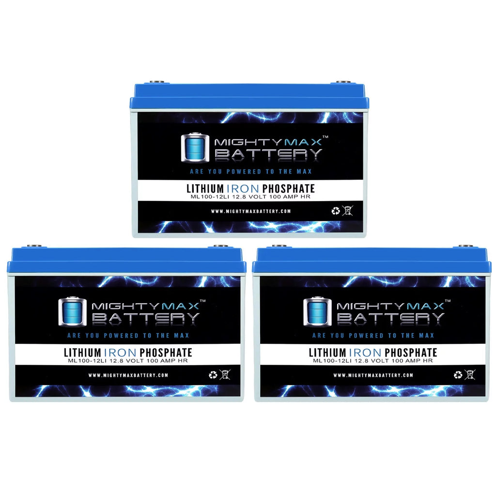 12V 100AH Lithium Replacement Battery 3 Pack L55059