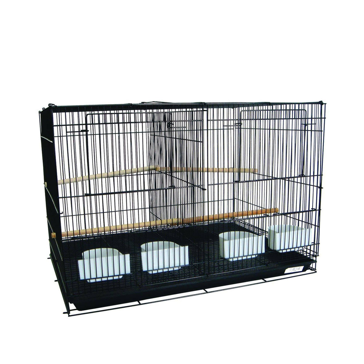 Black Breeding Bird Cage with Divider F80567