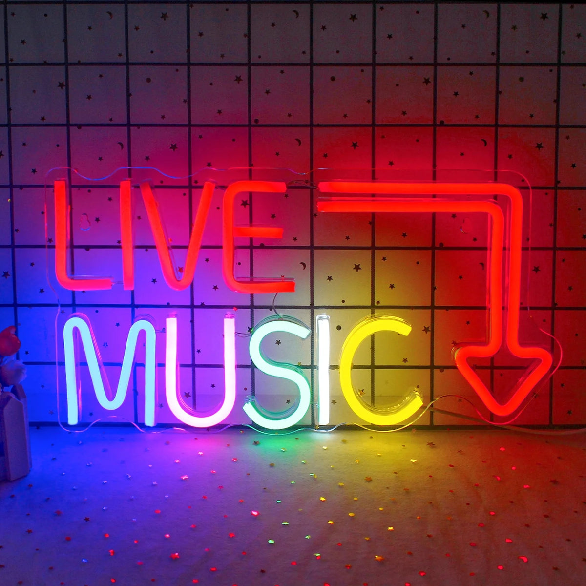 LED Neon Light Signs for Bedroom Music Studio P1853