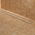 Brushed Stainless Steel Linear Shower Drain with Flange H3337