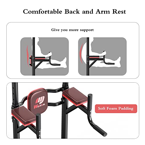 Pull Up Bar Power Tower Dip Station Workout Equipment W271396