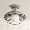 Galvanized Steel Cage Outdoor Ceiling Light Q823483
