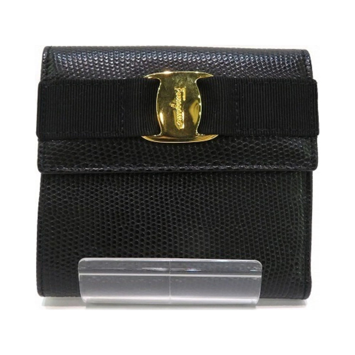 Pre-Owned Black Bifold Wallet V393