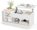 Lift-Top Coffee Table with Compartments Wood Rectangular G317703