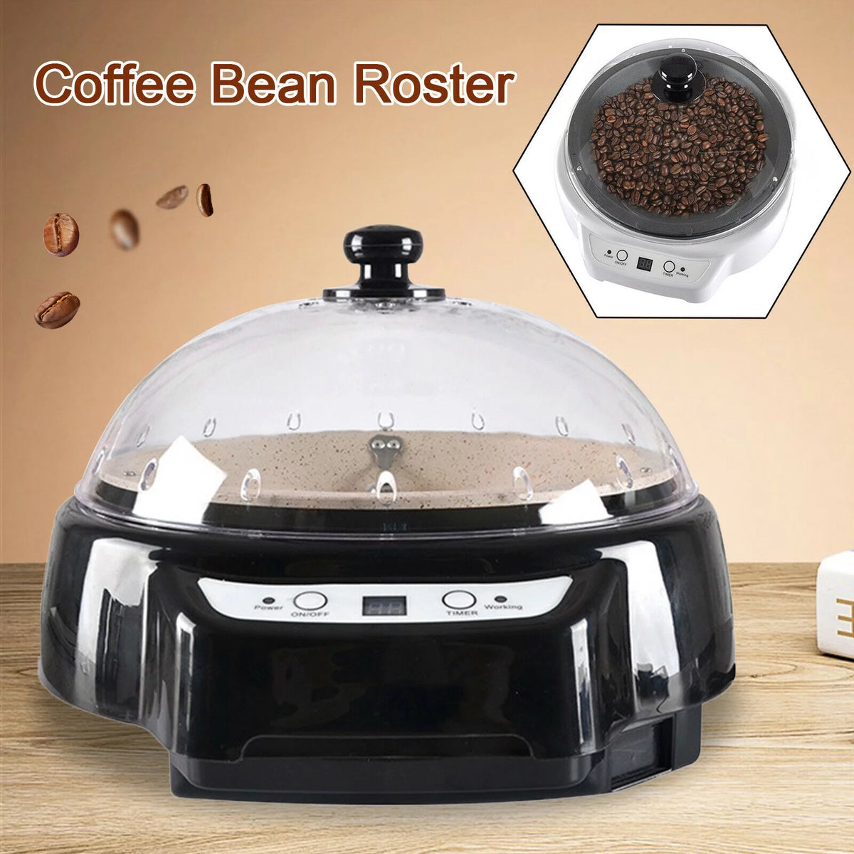 Black Electric Coffee Roaster Machine J987778