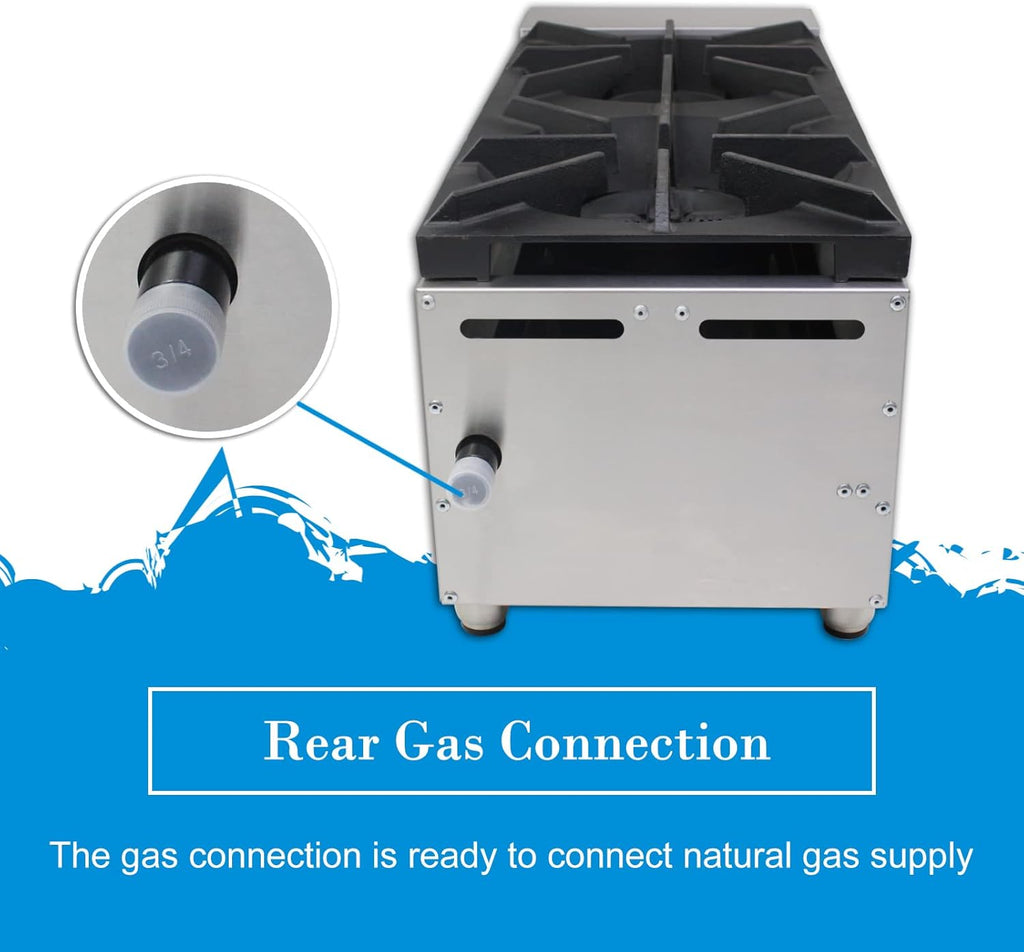 12'' Heavy Duty Commercial 2 Burner Gas Hot Plate Z460869
