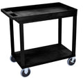 Black Cart with 1 Tub and 1 Flat Shelf C237