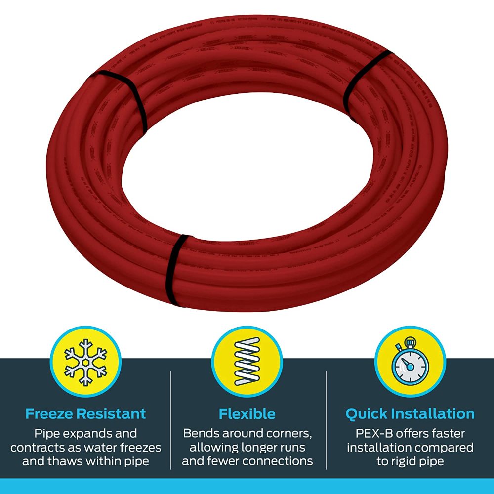 3/4" X 100' Red PEX Tubing Coil Q568
