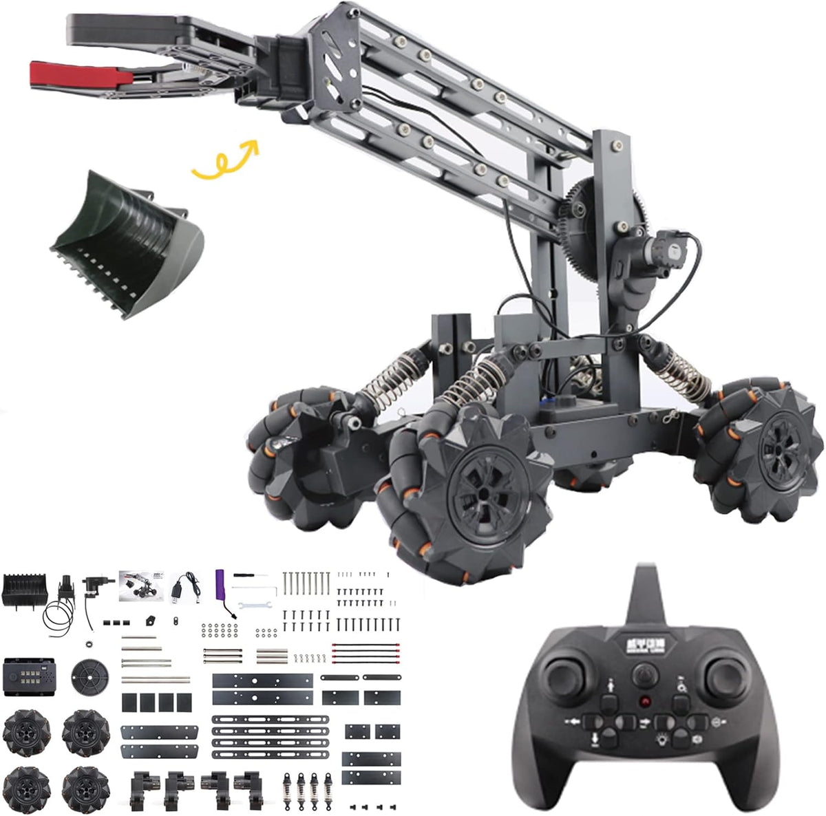 3-in 1 Science Kits with 4-DOF Robotic Car, Electronic Programming DIY Toy H51784