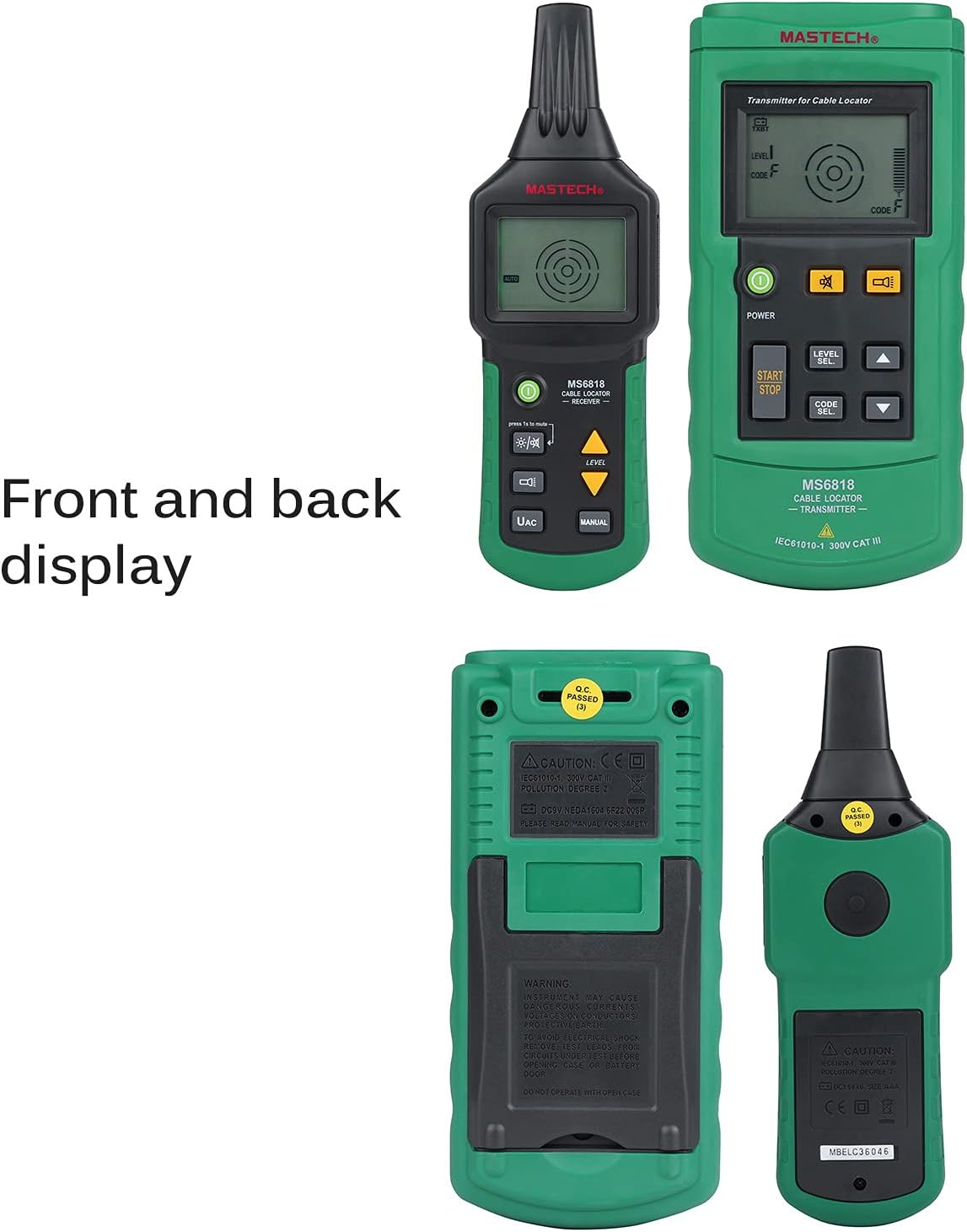 Cable Detector Wire Cable Tracker Metal Pipe Locator Voltage Tester 12~400V AC/DC I186