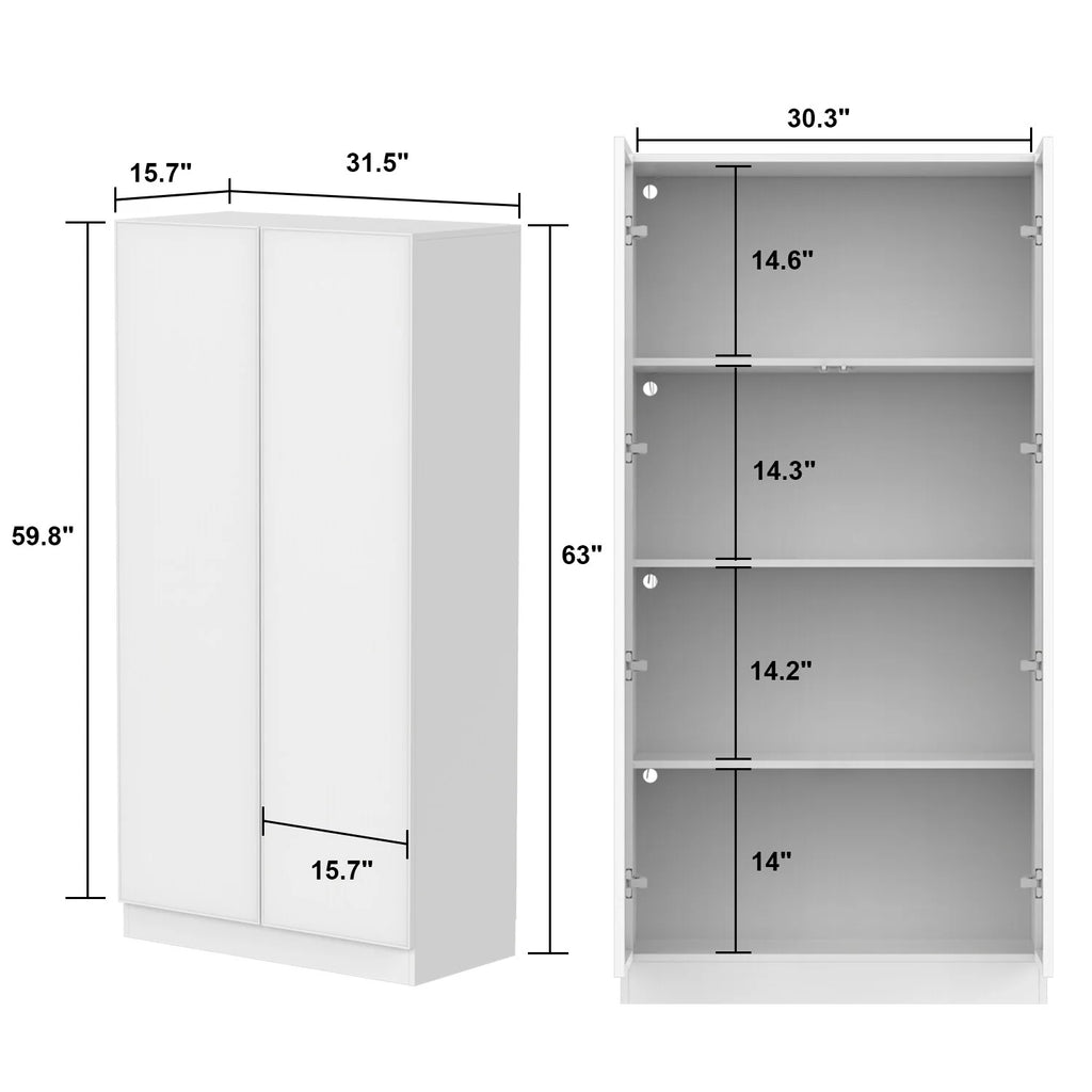 Black Glass Wood Display Cabinet with 4 Shelves H692