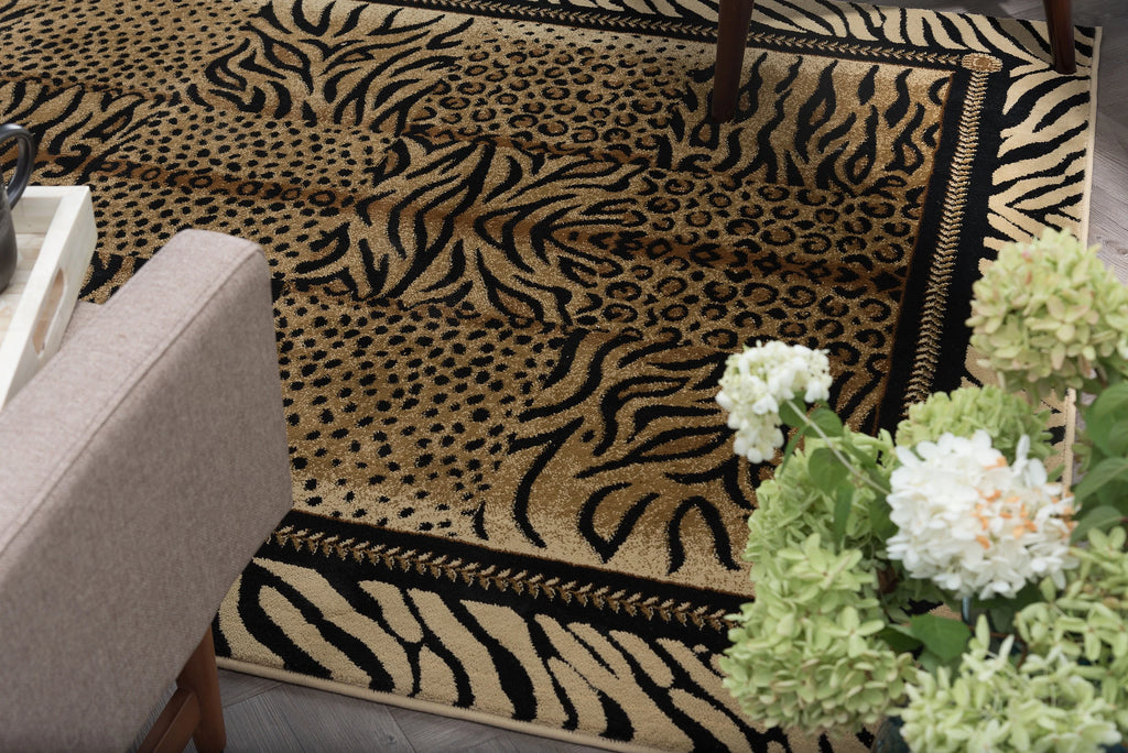 5x8 Beige Area Rugs D29037