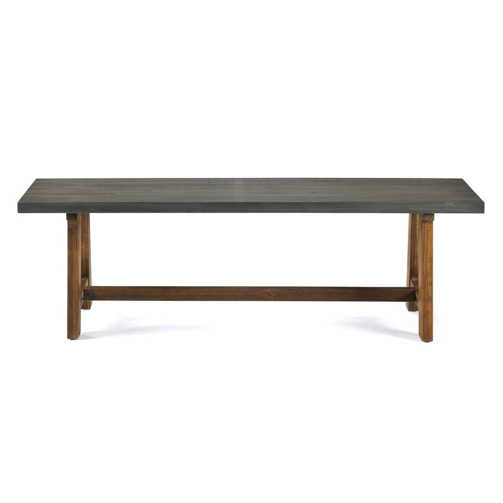 Solid Wood Trestle Dining Bench Gray/Brown D547732