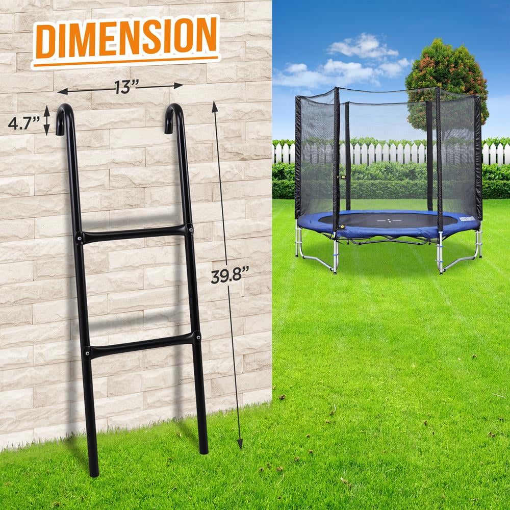 2 Step Galvanized Steel Trampoline Safety Ladder K991