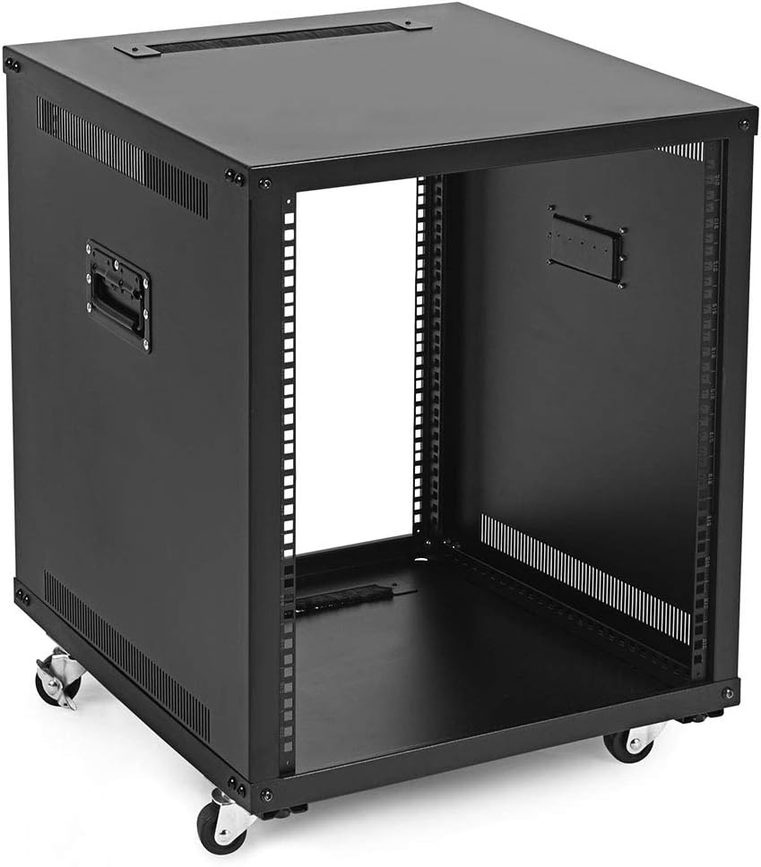 12U Portable Rolling Network Rack T8901