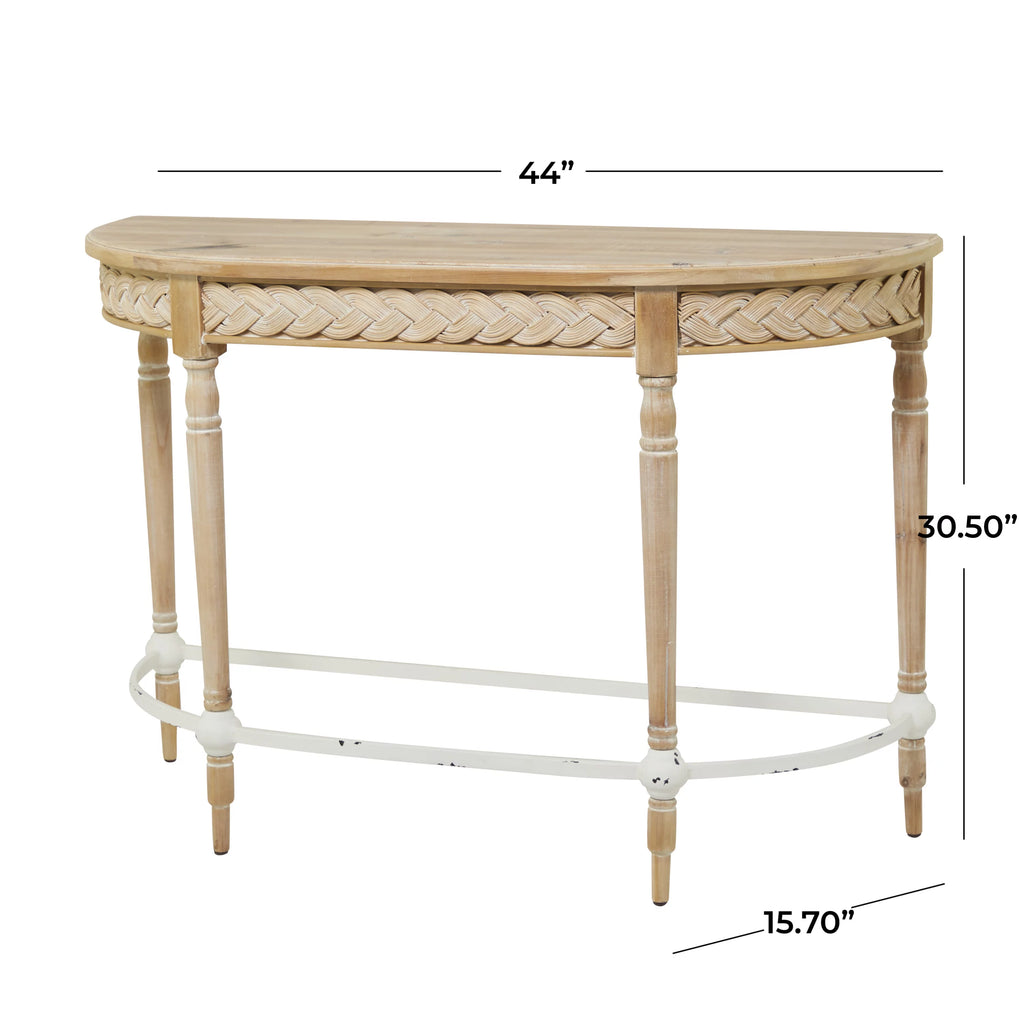 Brown Wood Carved Console Table L810811