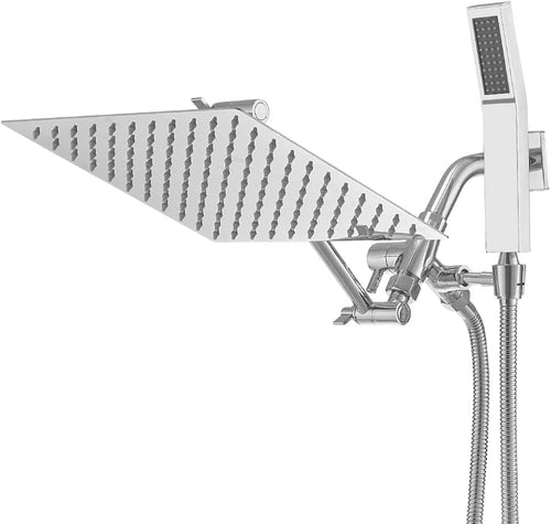 10 Inch Rain Shower Head With Handheld, Dual Shower Head Combo, Brushed Nickel G676