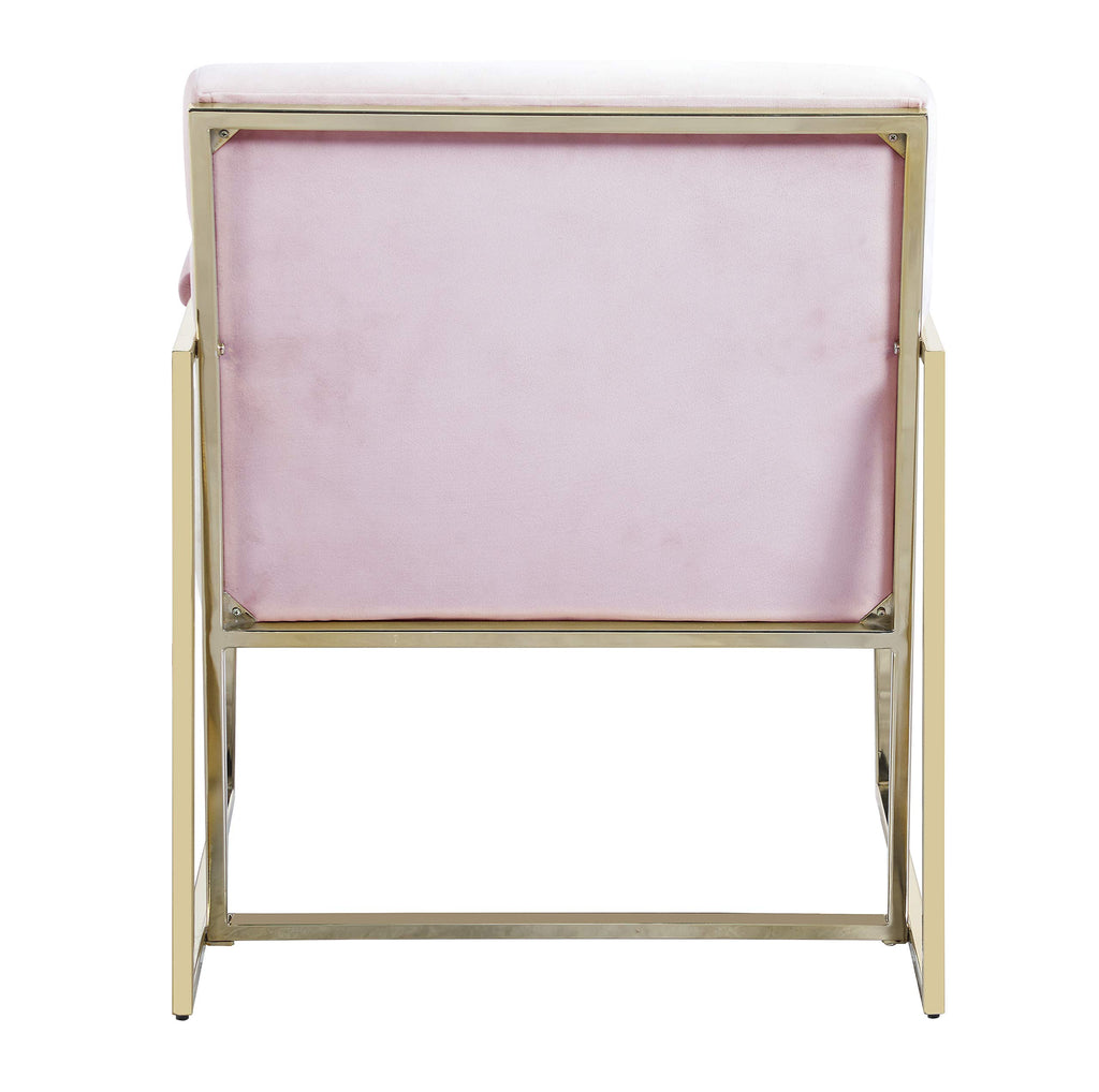 Pink Velvet Lounge Chair O4179