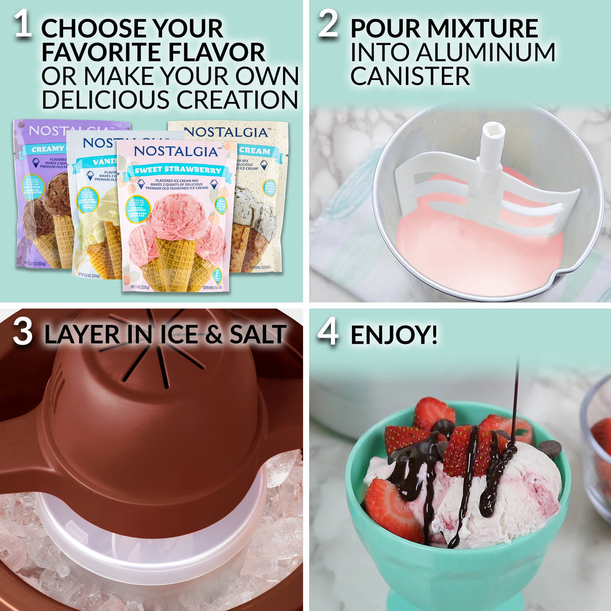4 Quart Wooden Ice Cream Bucket N8681