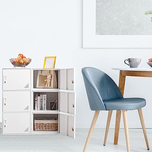 3 Door White Metal Storage Cabinet O29233