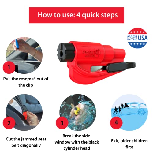 Emergency Keychain Car Escape Tool, 2-in-1 Seatbelt Cutter and Window Breaker S16086