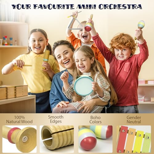 Wooden Musical Instruments Drum Set S636