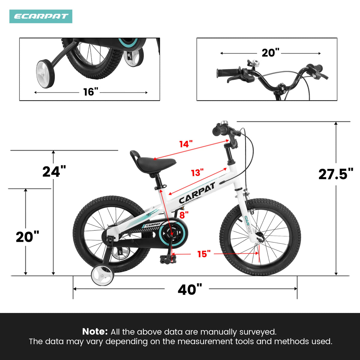 14 Inch Kids Bike with Training Wheels M961757