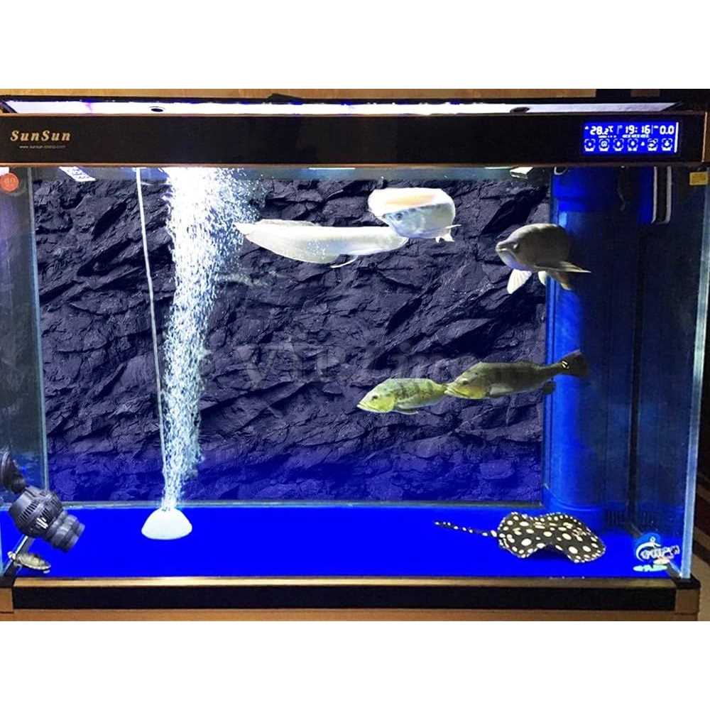 Black Stone Texture Aquarium Background Poster P274