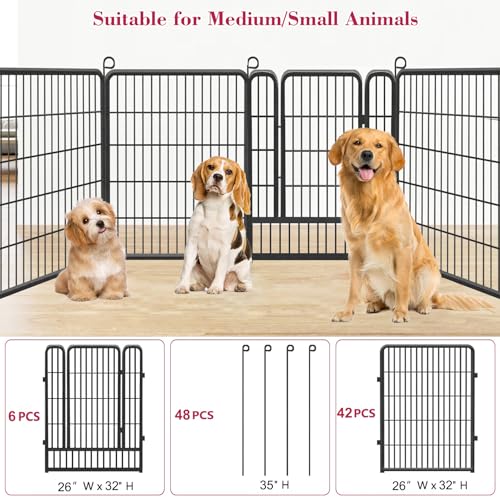 32inch 10 Panels Anti-Rust Dog Playpen N345873