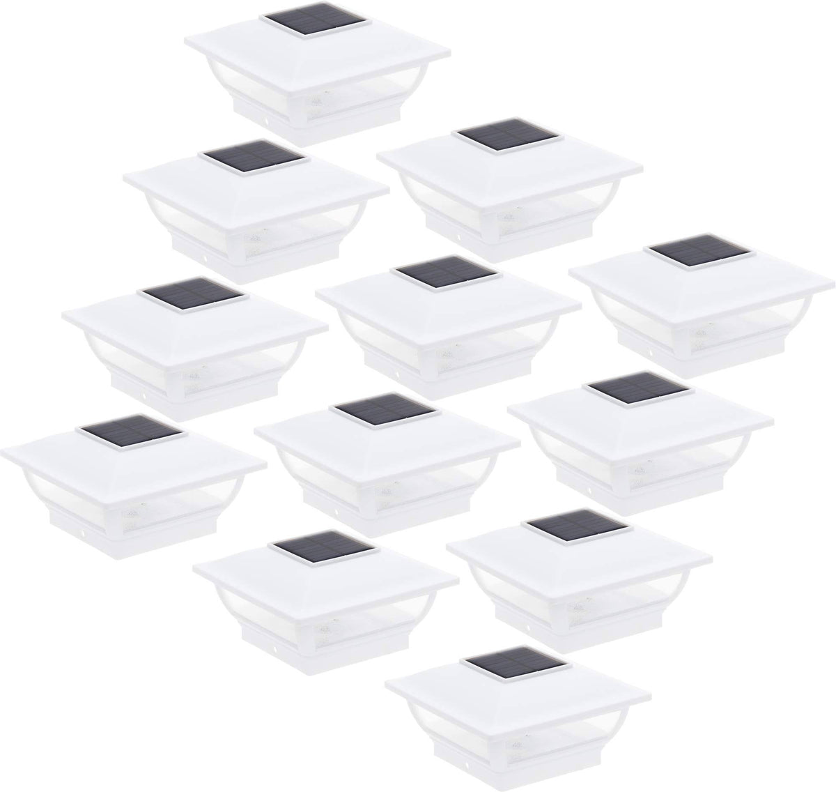 7 Lumen Solar Post Cap Light White 12 Pack P337