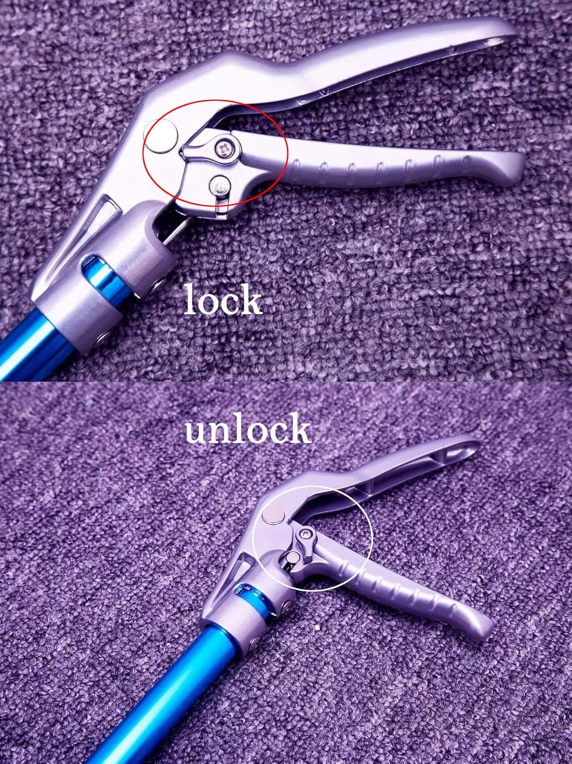 All-Aluminum Alloy Snake Tong Reptile Grabber Wide Jaw Handling Tool with Lock Pack of 2 G770