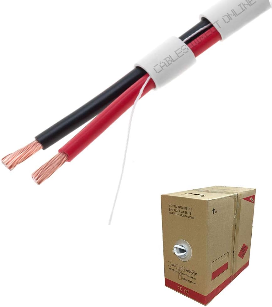 500FT 16/2 16AWG Oxygen Free Pure Copper Speaker Wire W144964