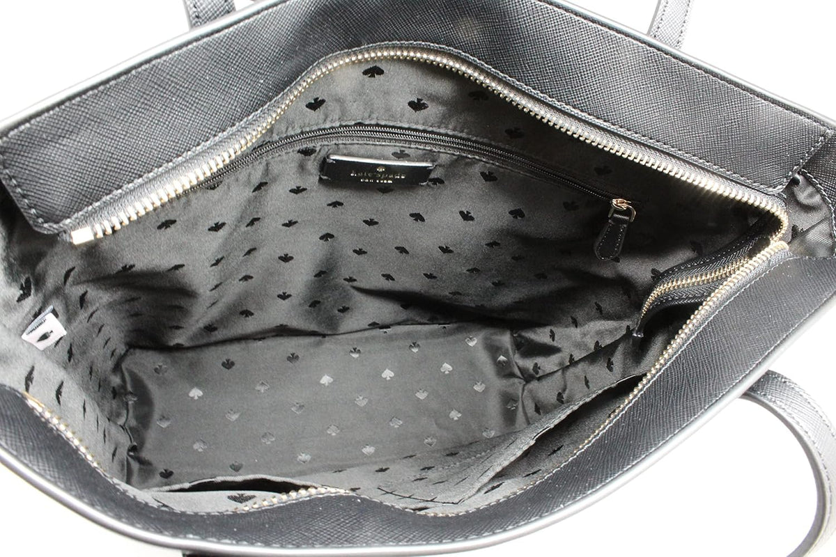 Black Leather Tote J750356