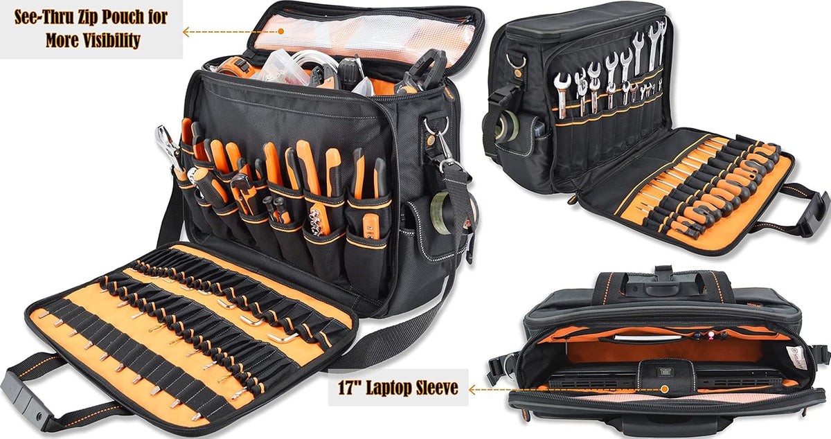 Electrician Tool Bag with 88 Pockets K853